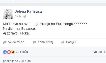 karleusa_FB_Eurosong.jpg - Bh. predstavnici u Štokholmu imali podršku Jelene Karleuše