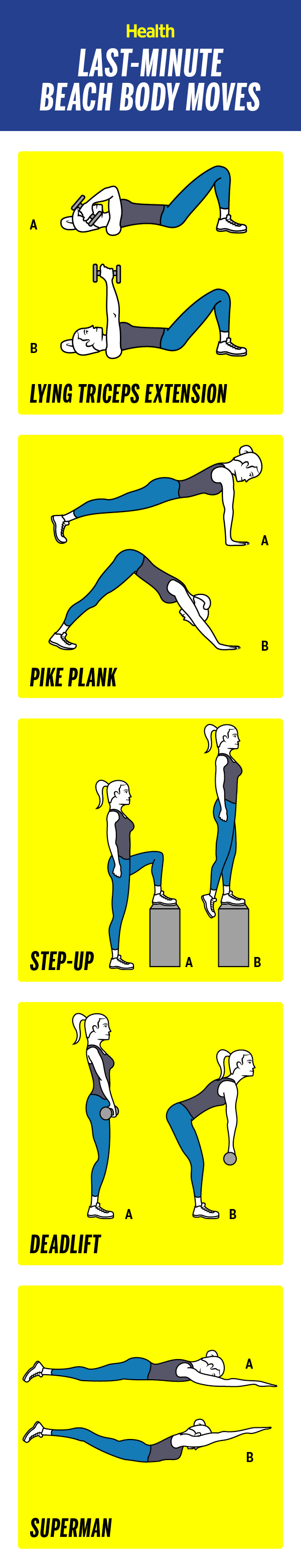 ilustracija - Pet jednostavnih vježbi za brzo zatezanje tijela 