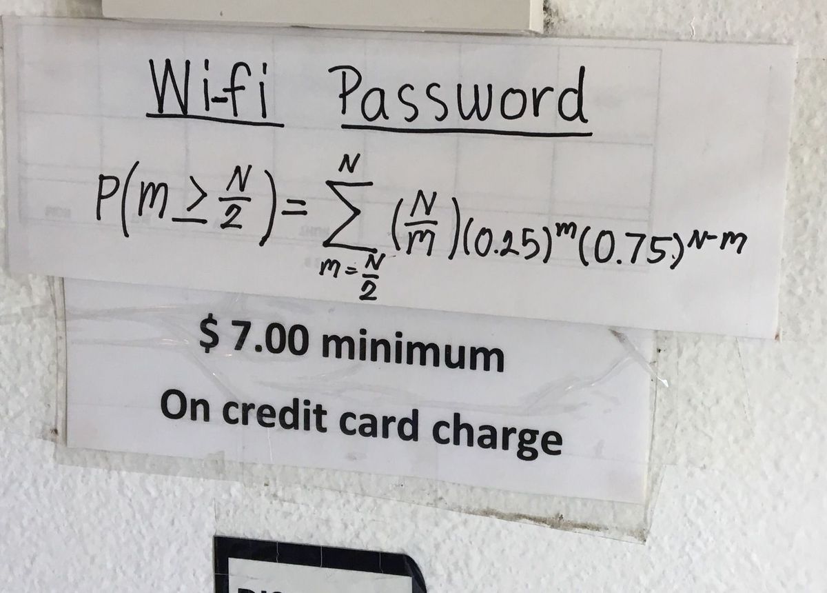 restoran-wi-fi-lozinka.jpg - Možete li vi riješiti ovu jednačinu za Wi-Fi lozinku?