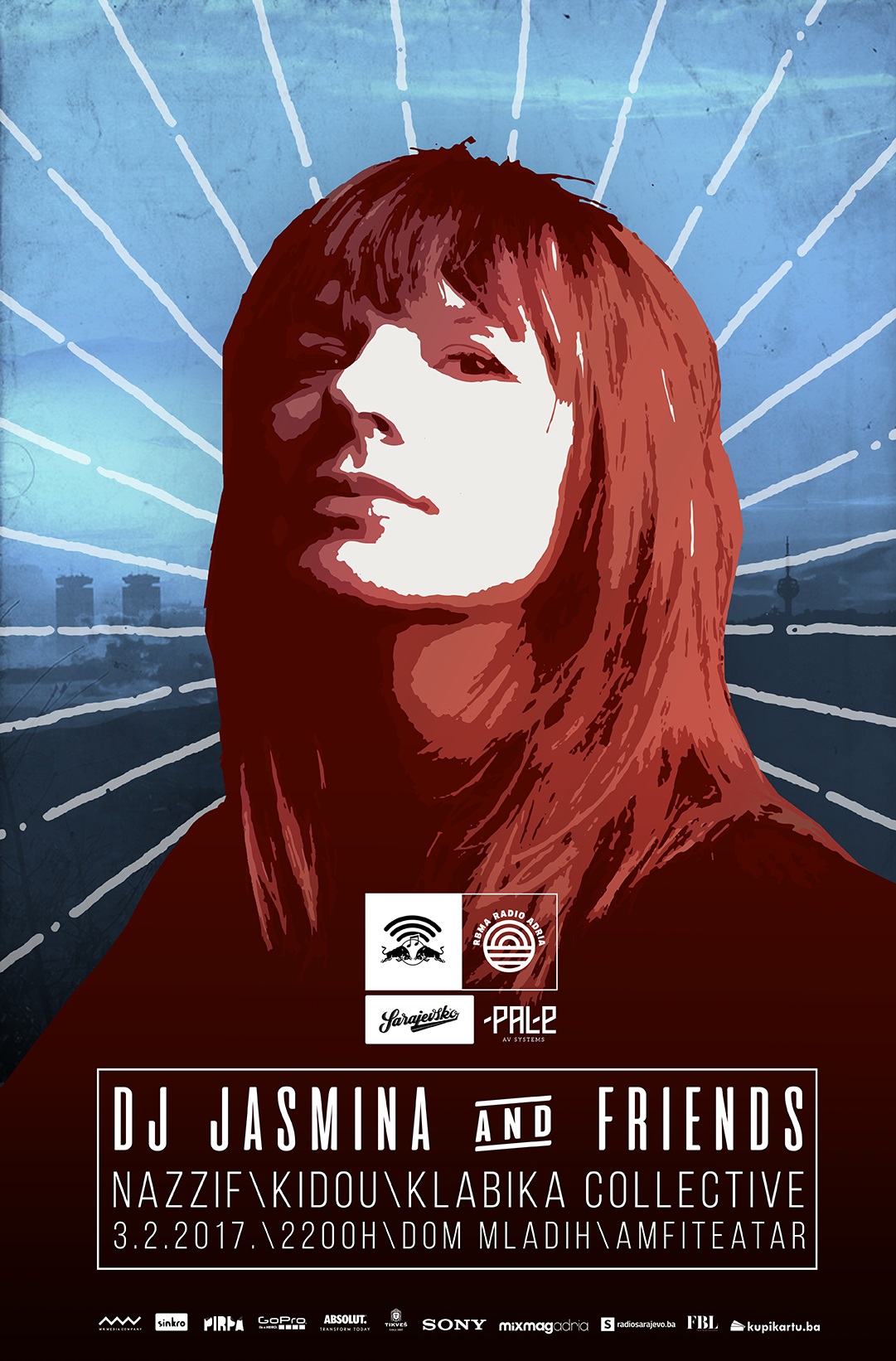 Plakat - Red Bull Music Academy Radio Adria Show predstavlja:  DJ Jasmina&Friends