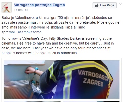 vatrogasci_zagreb_prtscr.jpg - Zagrebački vatrogasci poručuju na Valentinovo: Slobodno koristite lisice