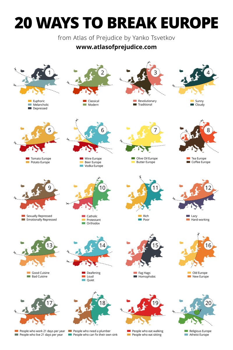 mapa_predrasude_europa_twitter.jpg - Ovo su najveće predrasude o Europljanima: Šta se misli o nama i je li tačno?