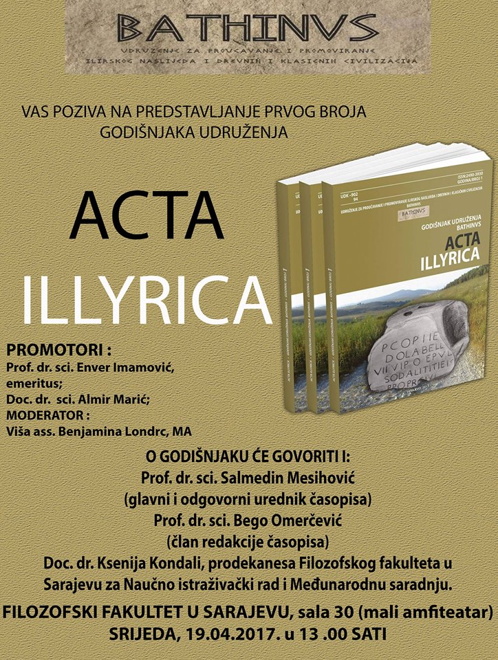 acta_illyrica_promocija_fb.jpg - Acta Illyrica: Godišnjak iz kojeg ćemo učiti o ilirskom naslijeđu