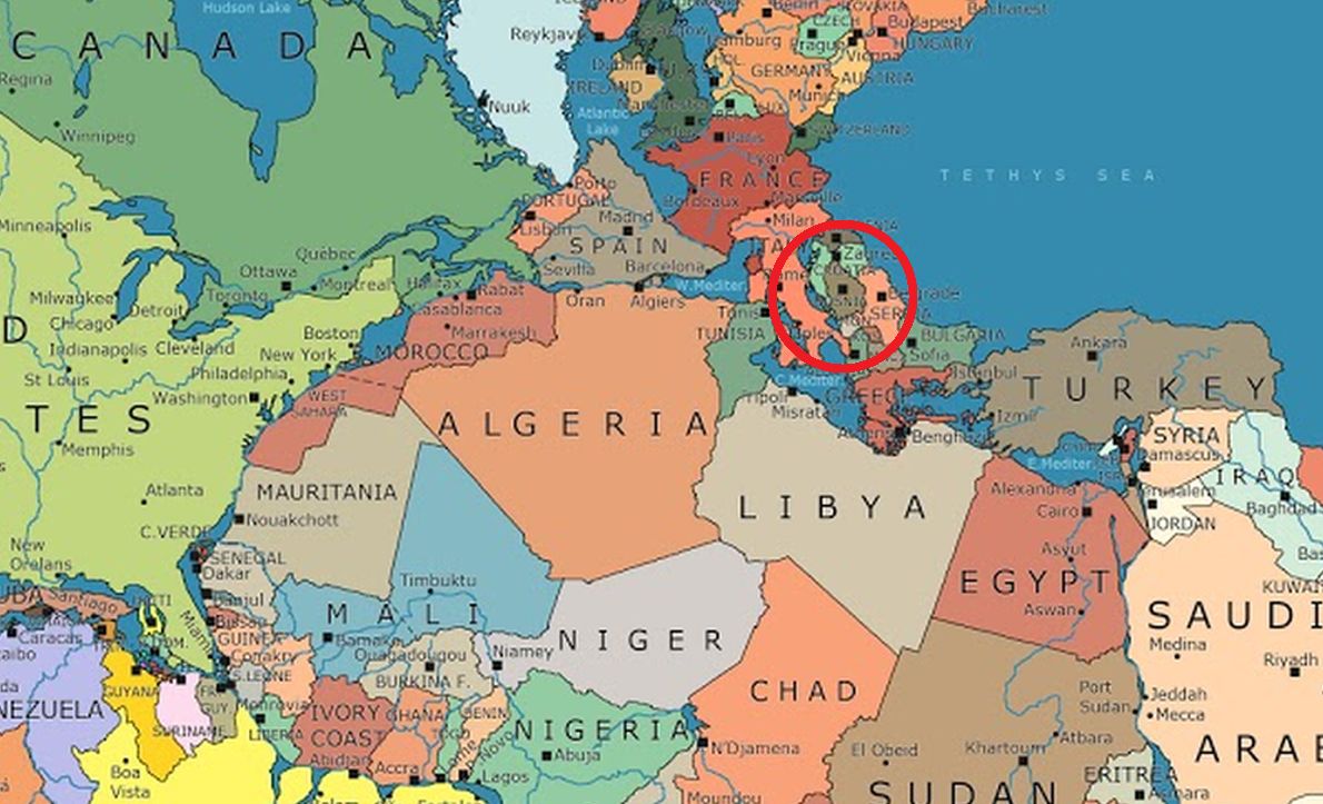 pangea_bih_mapa.jpg - Objavljena mapa starog svijeta: Gdje se nalazila BiH prije više od 200 miliona godina
