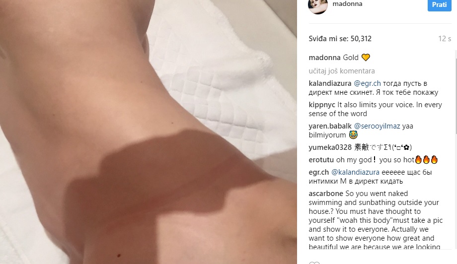 Foto: Instagram - Madonna iznenadila golišavom fotografijom