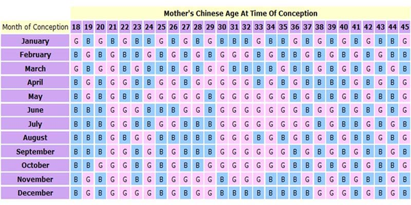 Brazilian Gender Chart