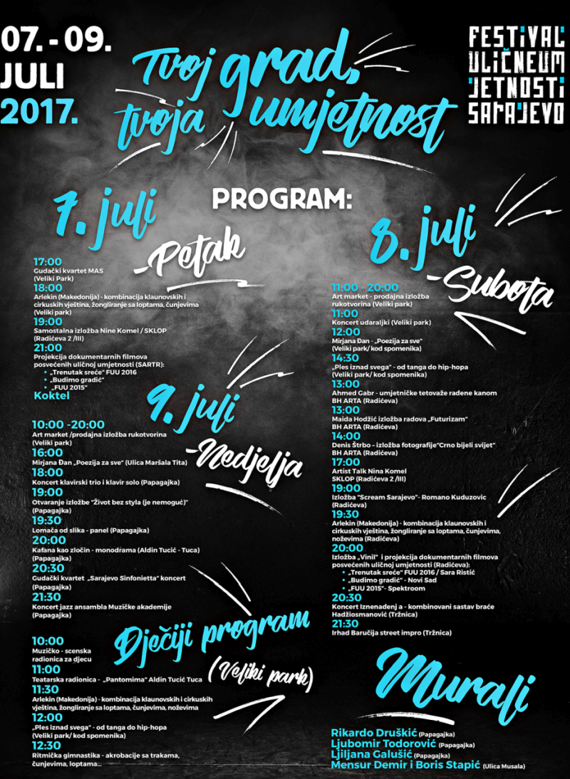 FUU-Plakat-2017-Program.jpg - U Sarajevu uskoro FUU - Festival ulične umjetnosti