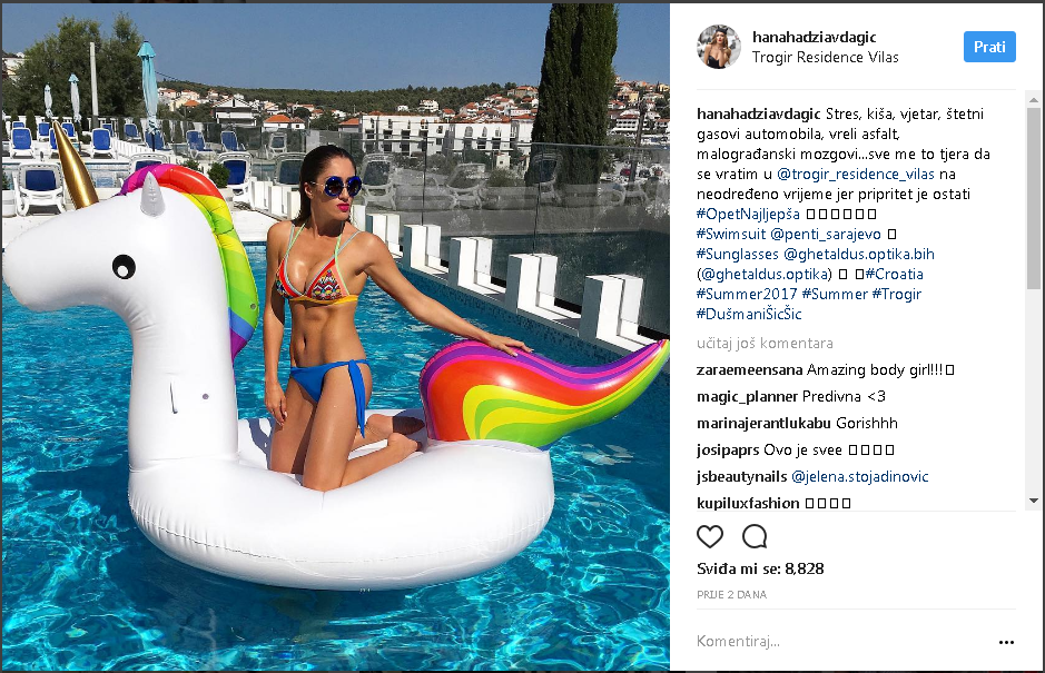 PrtScr - Trbušnjaci i bujno poprsje: Hana Hadžiavdagić u minijaturnom bikiniju