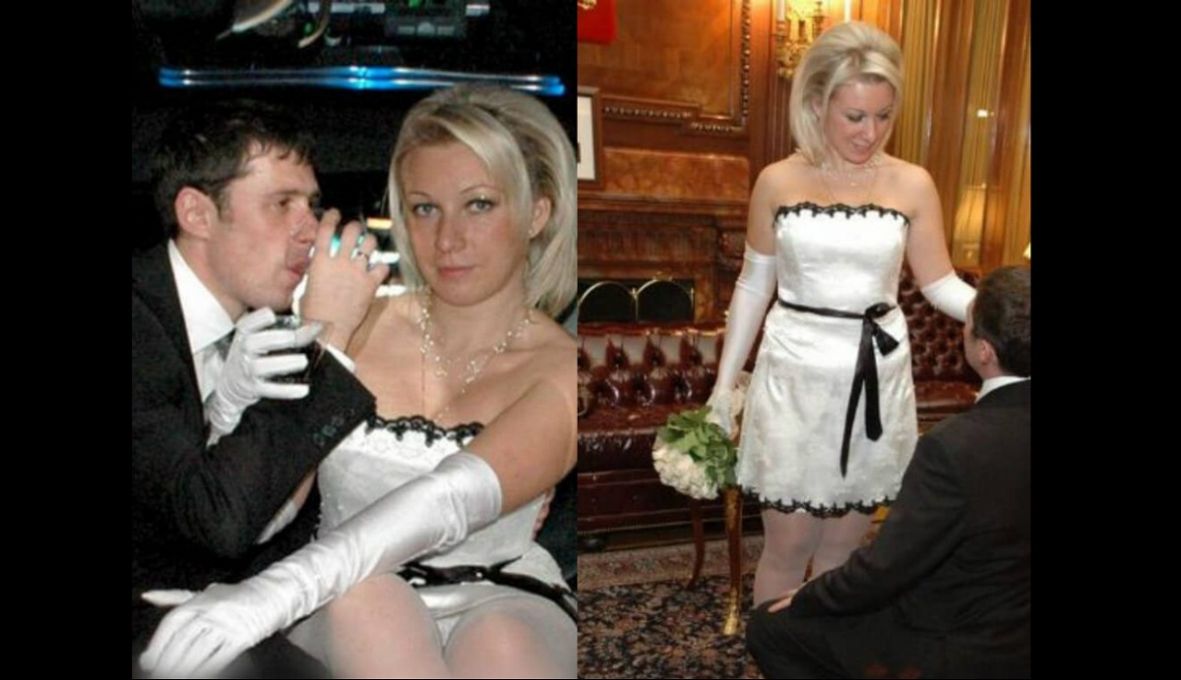 Zaharova na vjenčanju s Andrejom Makarovom 2005. godine - undefined