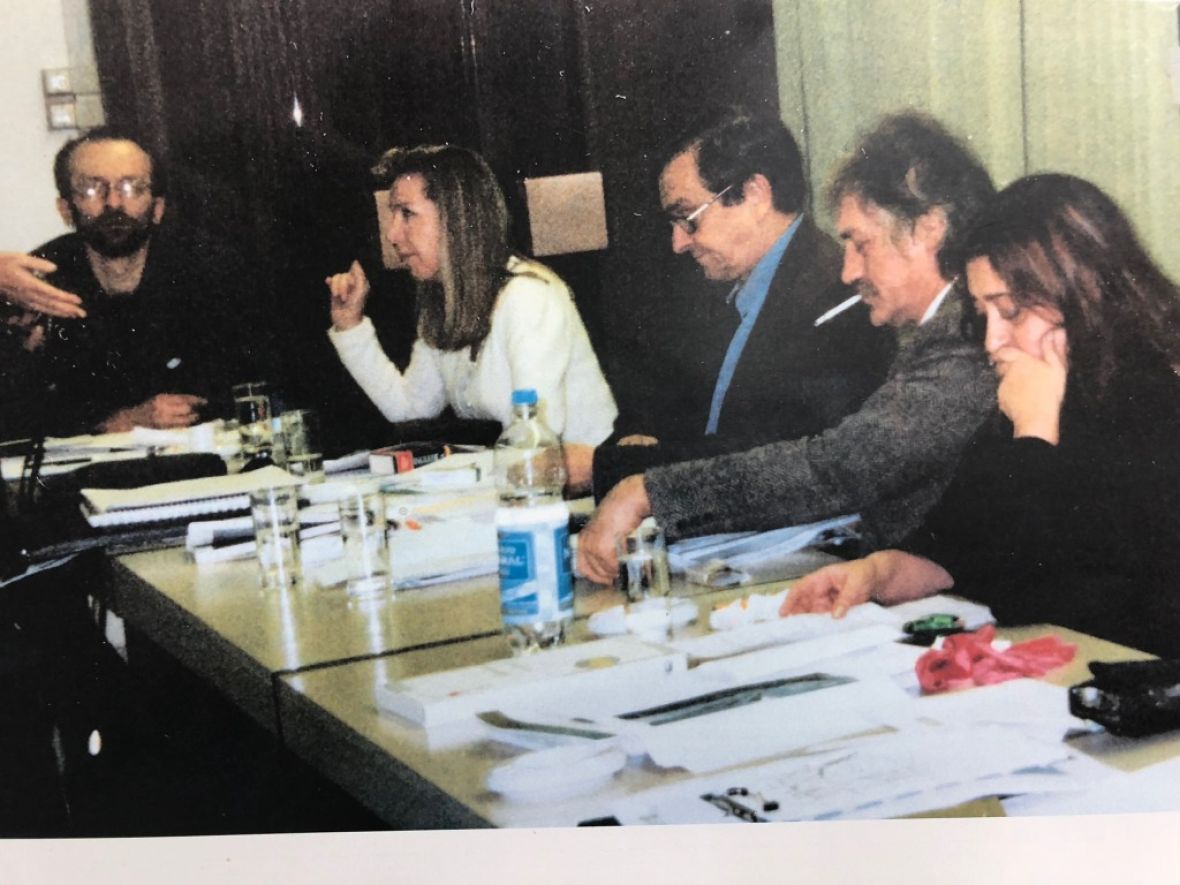 Žiri za Concert Hall Sarajevo, Zaha Hadid i Nedžad Kurto u prvom planu - undefined