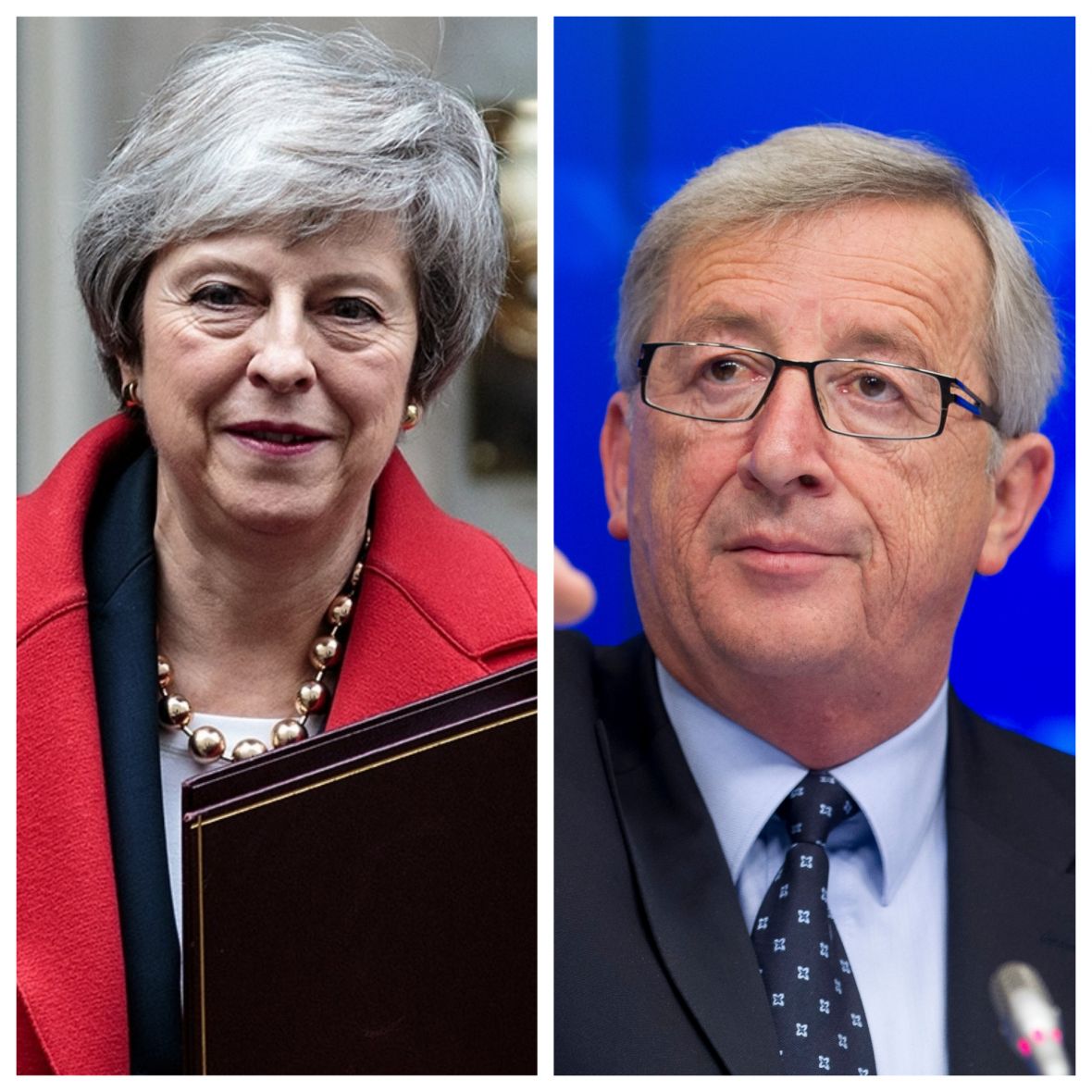 Theresa May i Jean-Claude Juncker - undefined