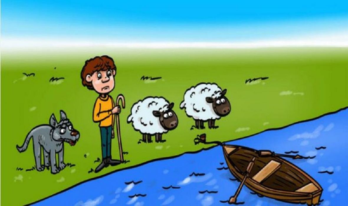 Kako prevesti ovce i vuka na drugu stranu, ako jedna životinja može u čamac?  - undefined