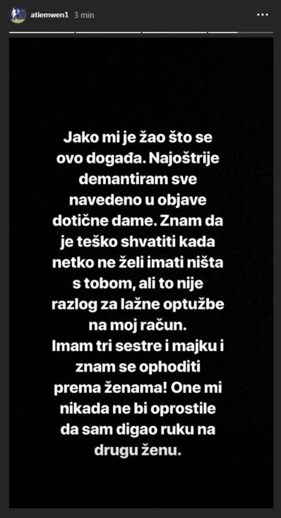 Poruka na Instagramu od nogometaša Dinamo Zagreba - undefined