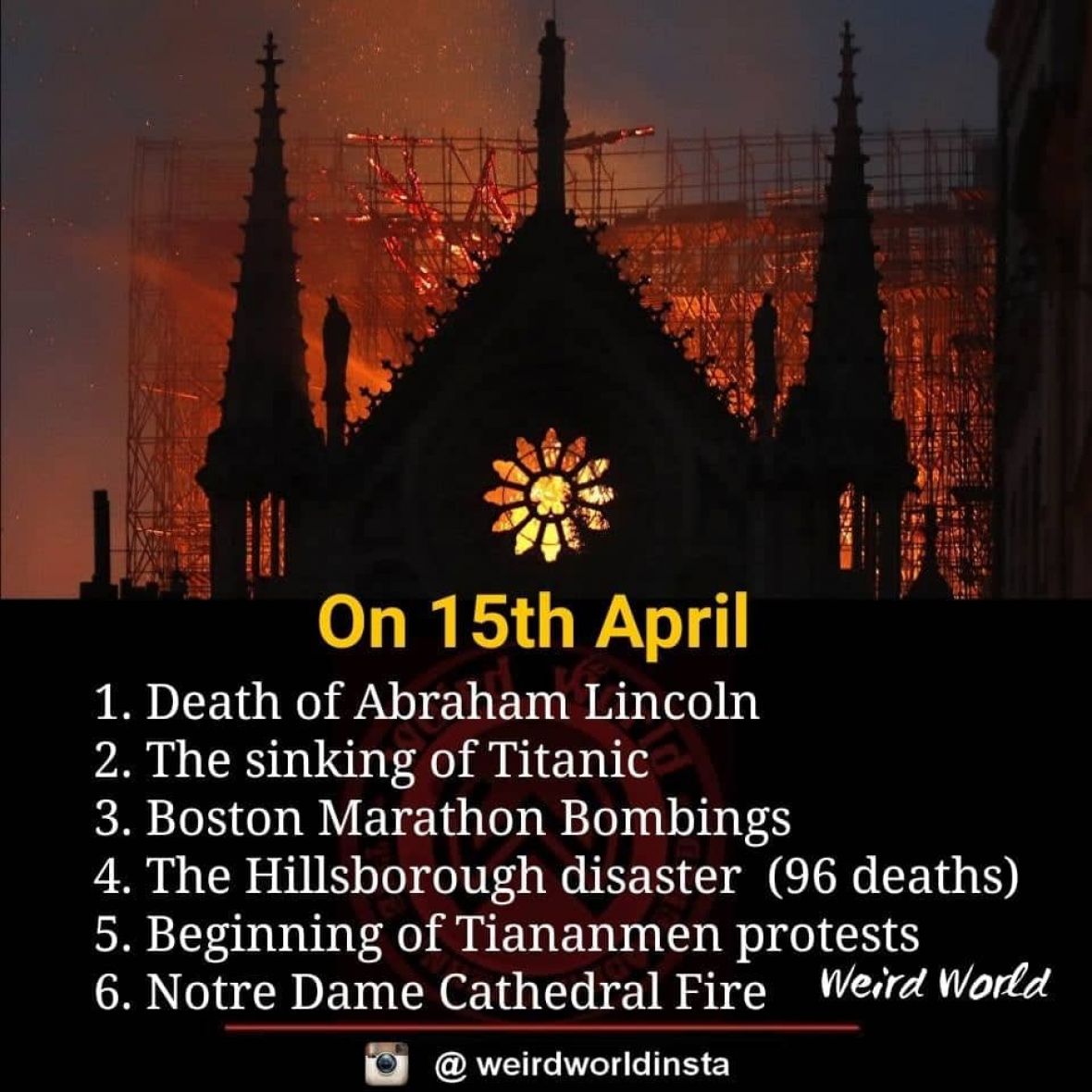 Svjetske tragedije na 15. april - undefined