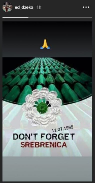 Edin Džeko odao počast Srebrenici - undefined