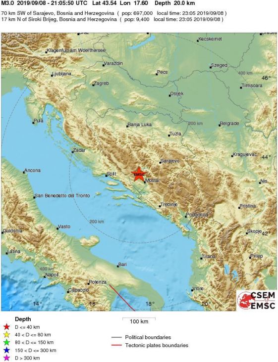 Ljudi diljem Hercegovine I Dalmacije javljaju o potresu kod Jablanice - undefined