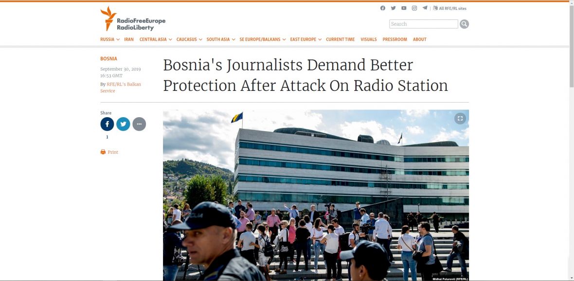Radio Slobodna Evropa o napadu na portal Radiosarajevo.ba - undefined