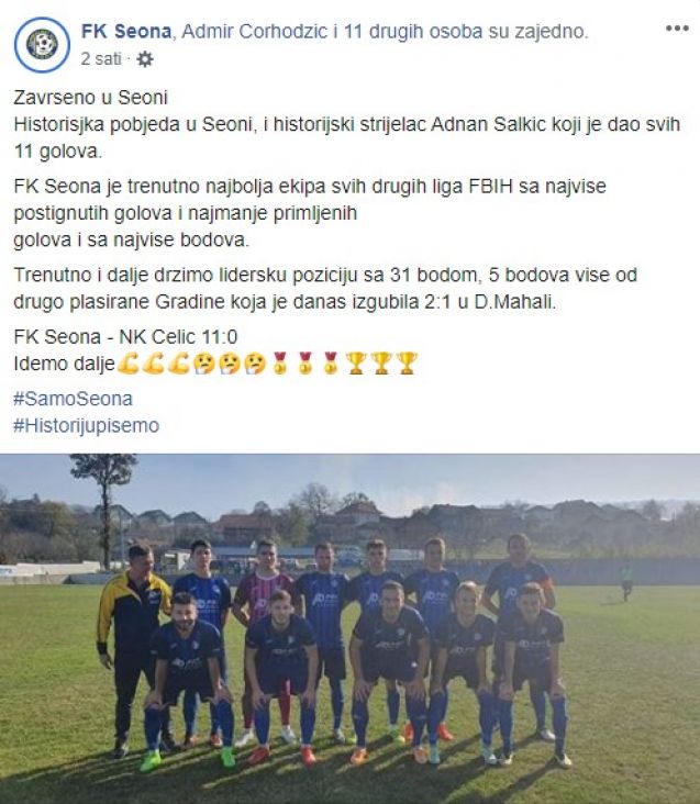 FK Seona dolazi nam iz Seone kod Srebrenika - undefined