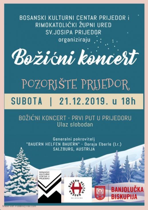 Božićni koncert prvi put u Prijedoru - undefined