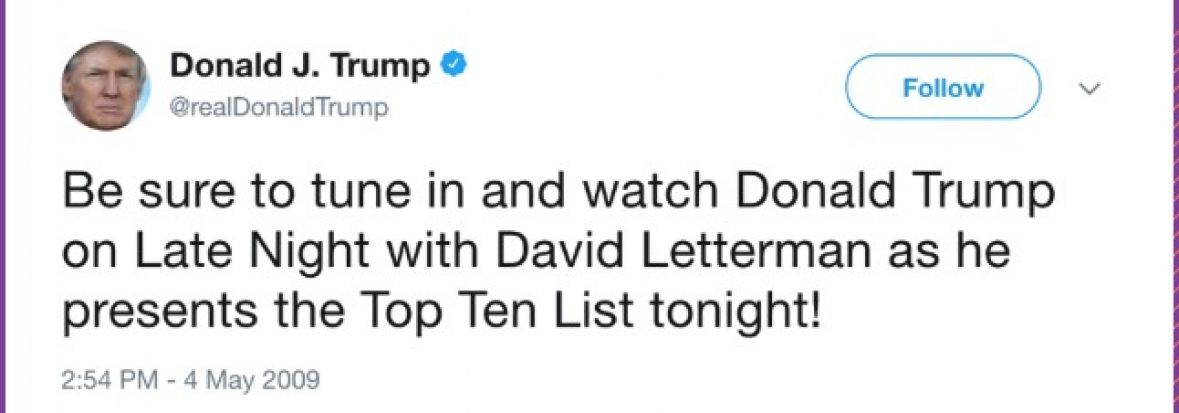Trumpov prvi tweet - undefined