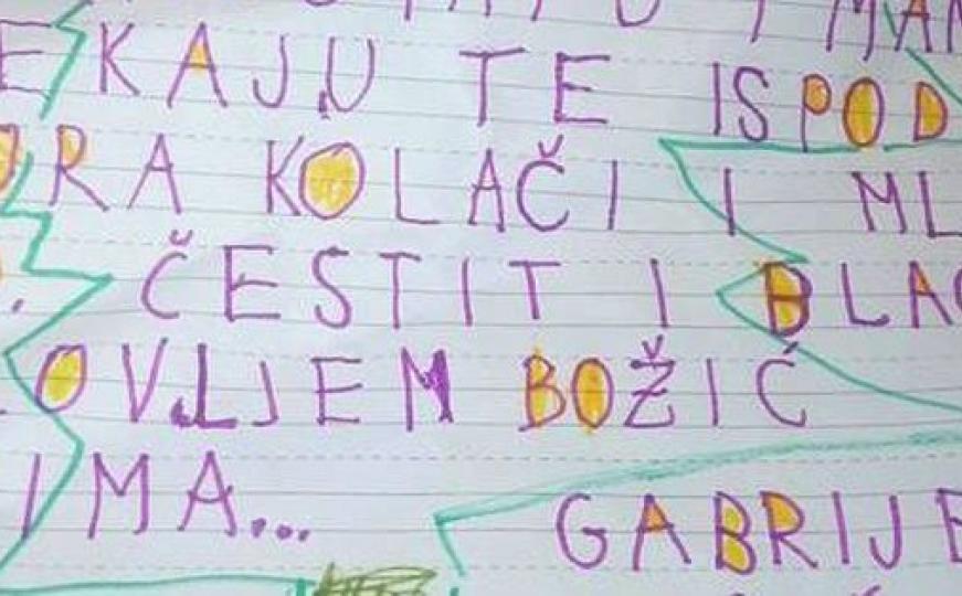 Pismo jednog dječaka oduševilo regiju: Evo šta je zaželio od Djeda Mraza