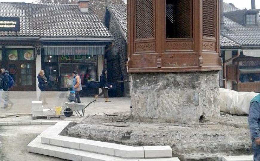 Sarajevski Sebilj u novom ruhu: Postavljene nove stepenice (FOTO)
