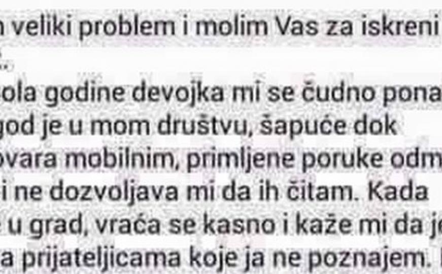 Imam veliki problem i molim vas da mi pomognete