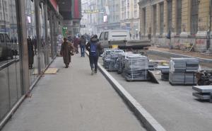 Sarajevo: Gradnja staze za slijepe u Ferhadiji