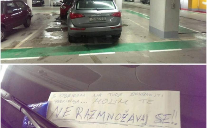 Poruka parking papku: Ne razmnožavaj se!