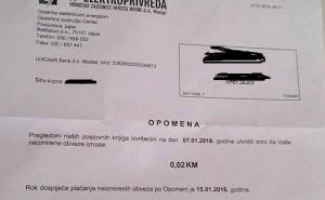 Prijava zbog duga za struju od čak 2 feninga: Babo mi je rekao da tražim kusur