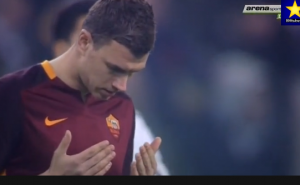 Edin Džeko se pomolio prije meča s Juventusom (VIDEO)