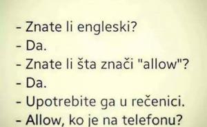 Znate li šta znači 'allow'? 