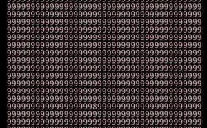 Možete li pronaći broj osam u moru devetki?