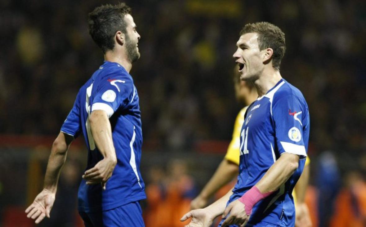Slikovni rezultat za dzeko i pjanic