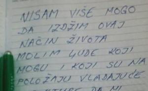 Faksimil pisma Goraždanina koji je digao ruku na sebe: Neka mi porodica i familija oproste 