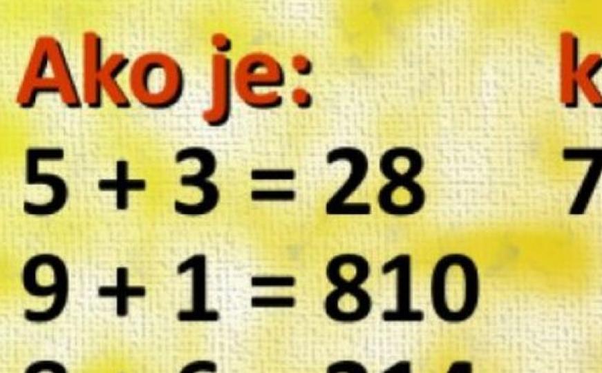 Večernja zabava: Koliko je 7+3?