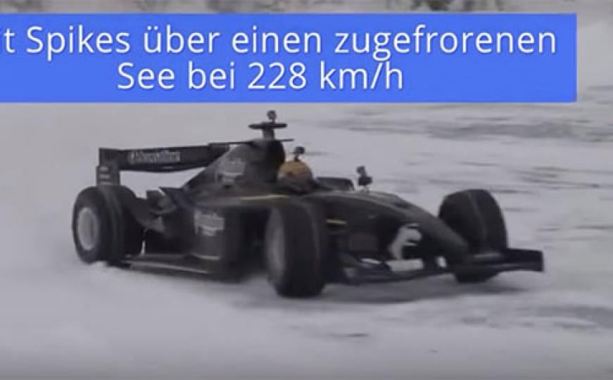 Rekord nije oboren: Pogledajte bolid F1 koji je na ledu razvio 'samo' 228 km/h (VIDEO)