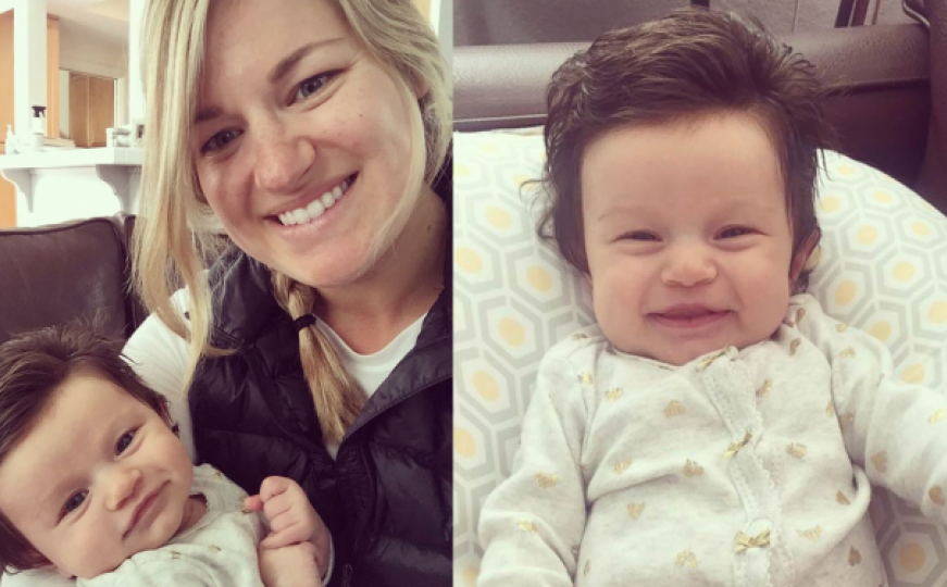 FOTO: Beba rođena sa bujnom kosom postala viralni hit