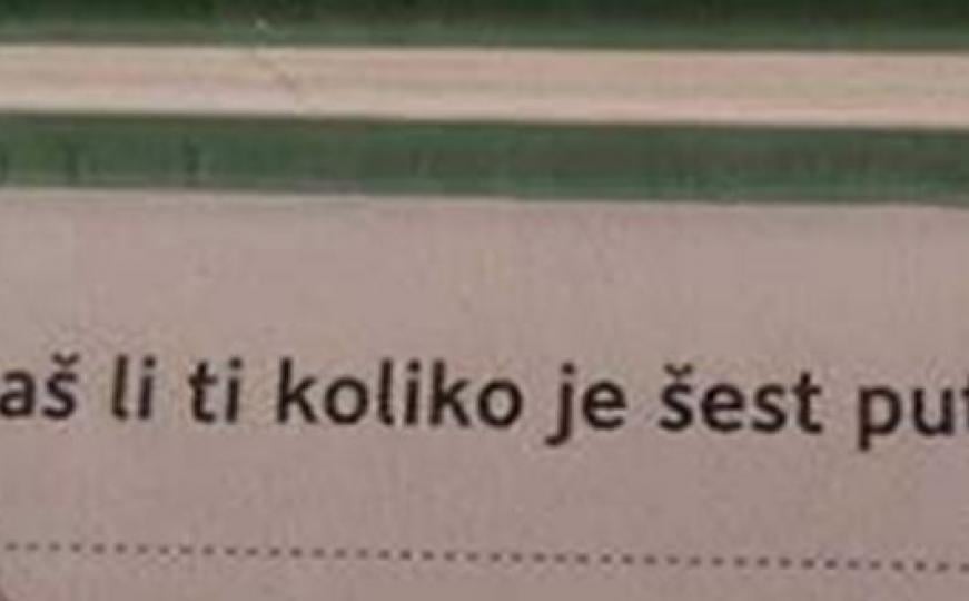 Znaš li ti koliko je šest puta osam?