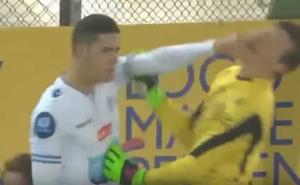 Prigovorio mu zbog penala: Bh. reprezentativac udario sopstvenog golmana pa 'pocrvenio' (VIDEO)