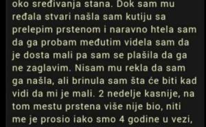 Kupio mi mali prsten, a kasnije ga nisam našla