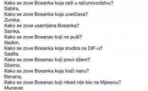 Bosanska imena: Nedim, Sadifa, Zumka, Nebira...