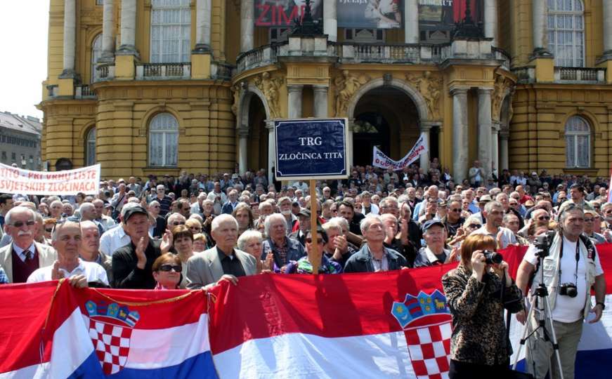 Hrvatska: Više od hiljadu prosvjednika zatražilo promjenu imena zagrebačkog Trga maršala Tita 