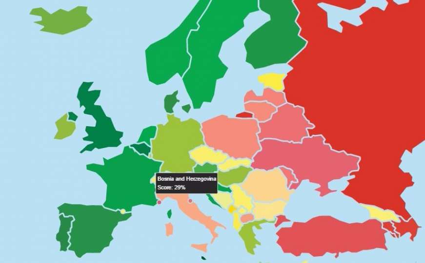 Gdje je BiH na LGBT mapi Evrope? 