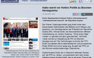 Inzko: Podrška čelnika FPÖ-a Dodiku šteti austrijskim interesima u BiH
