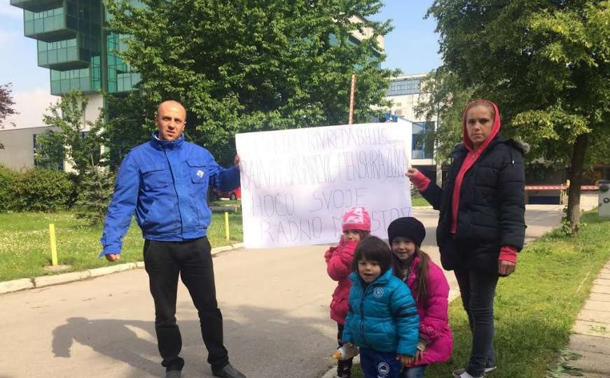 Protest porodice Tukar ispred Elektroprivrede: Nemamo drugog rješenja