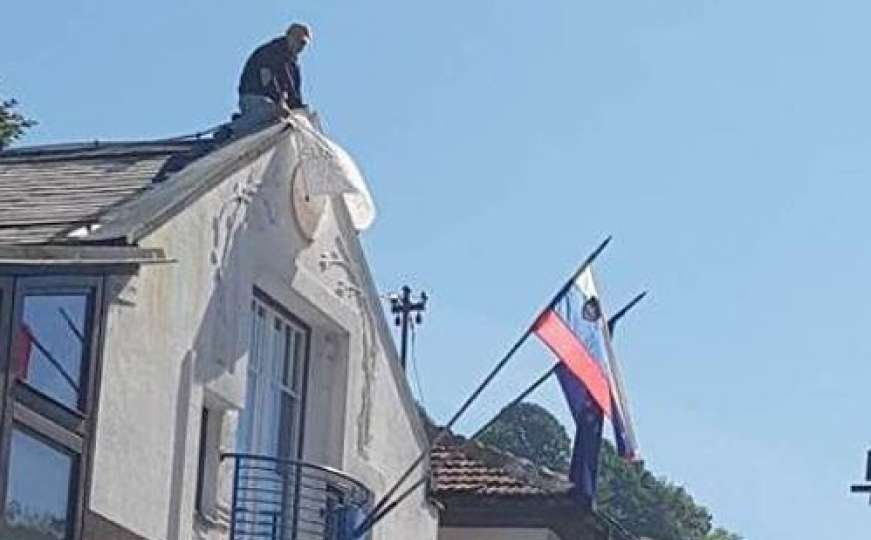 Muškarac savladan na krovu Ambasade Slovenije