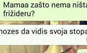 Ono kad ti mama objašnjava što nema ništa u frižideru 