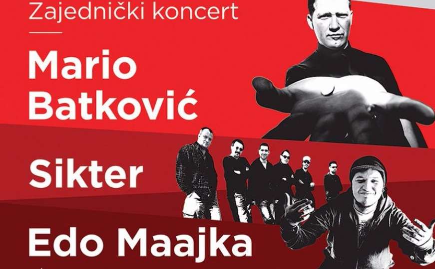 Koncert: Edo Maajka, Sikter & Mario Batković - 1. juni