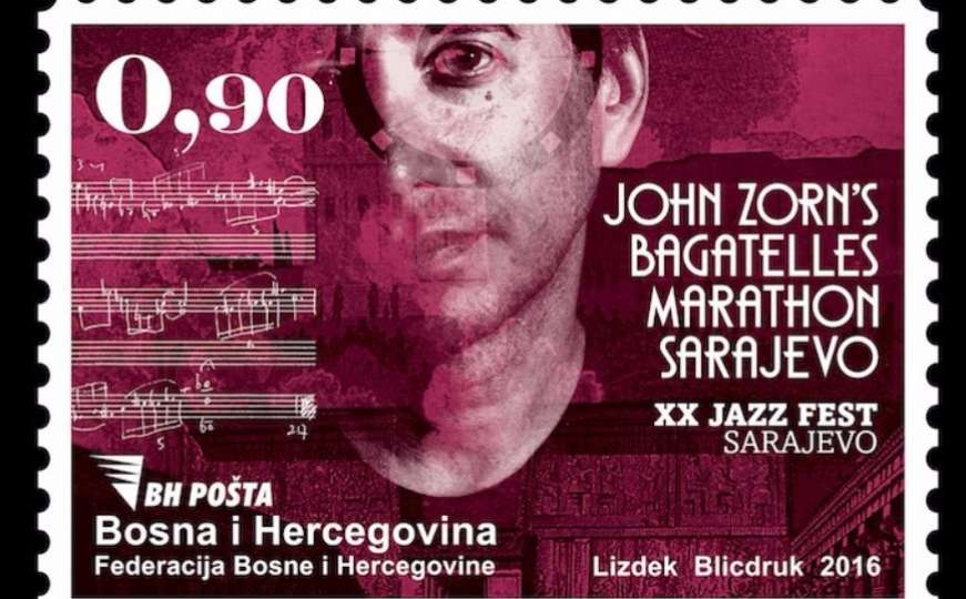 John Zorn i Jazz Fest Sarajevo na poštanskoj markici 